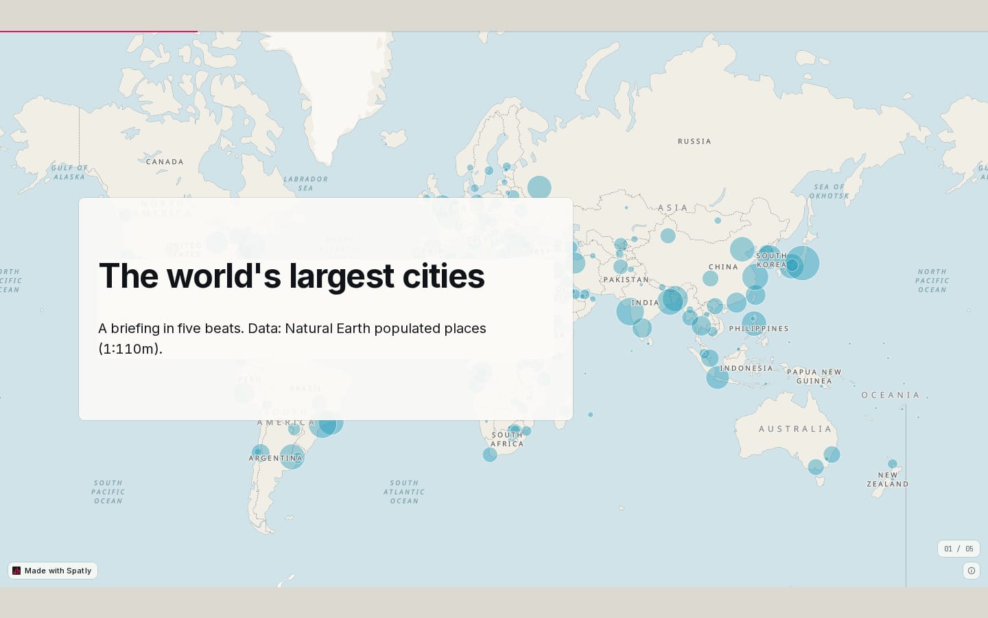 The world's largest cities: title slide