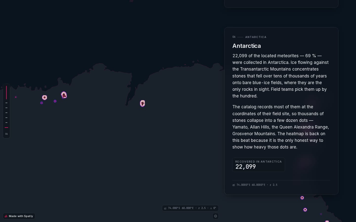 Where meteorites fall: chapter 6: Antarctica